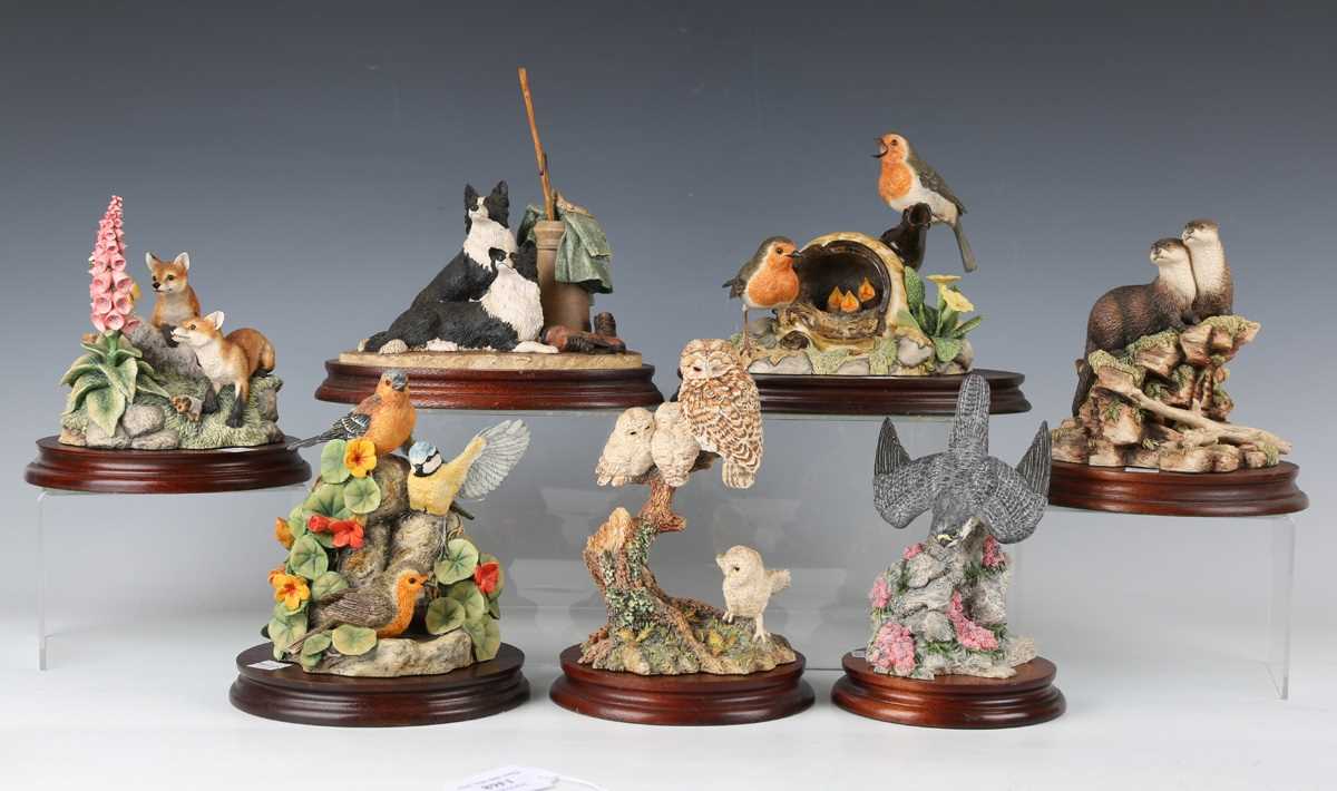 Seven Border Fine Arts Society models, each exclusively available to Society members, comprising The
