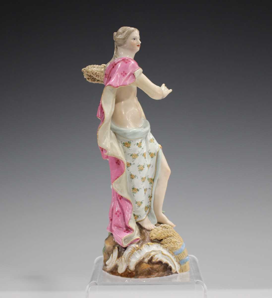 A Meissen figure allegorical of Summer, probably modelled after Meyer, late 19th century, the - Image 4 of 8