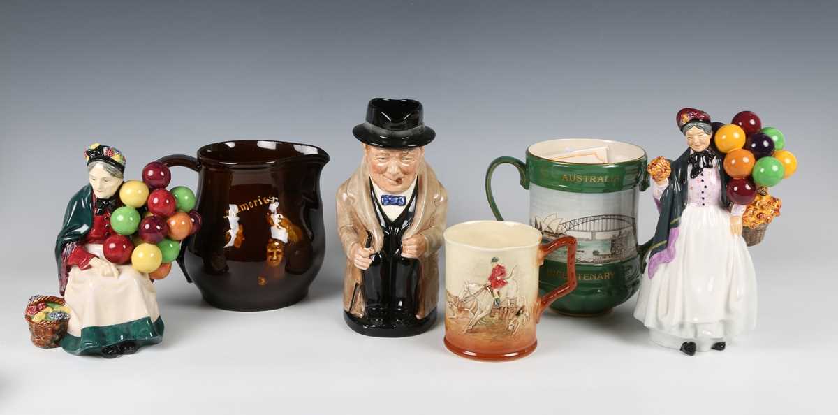 Two Royal Doulton figures, comprising Biddy Pennyfarthing, HN1843, and The Old Balloon Seller, - Bild 4 aus 4