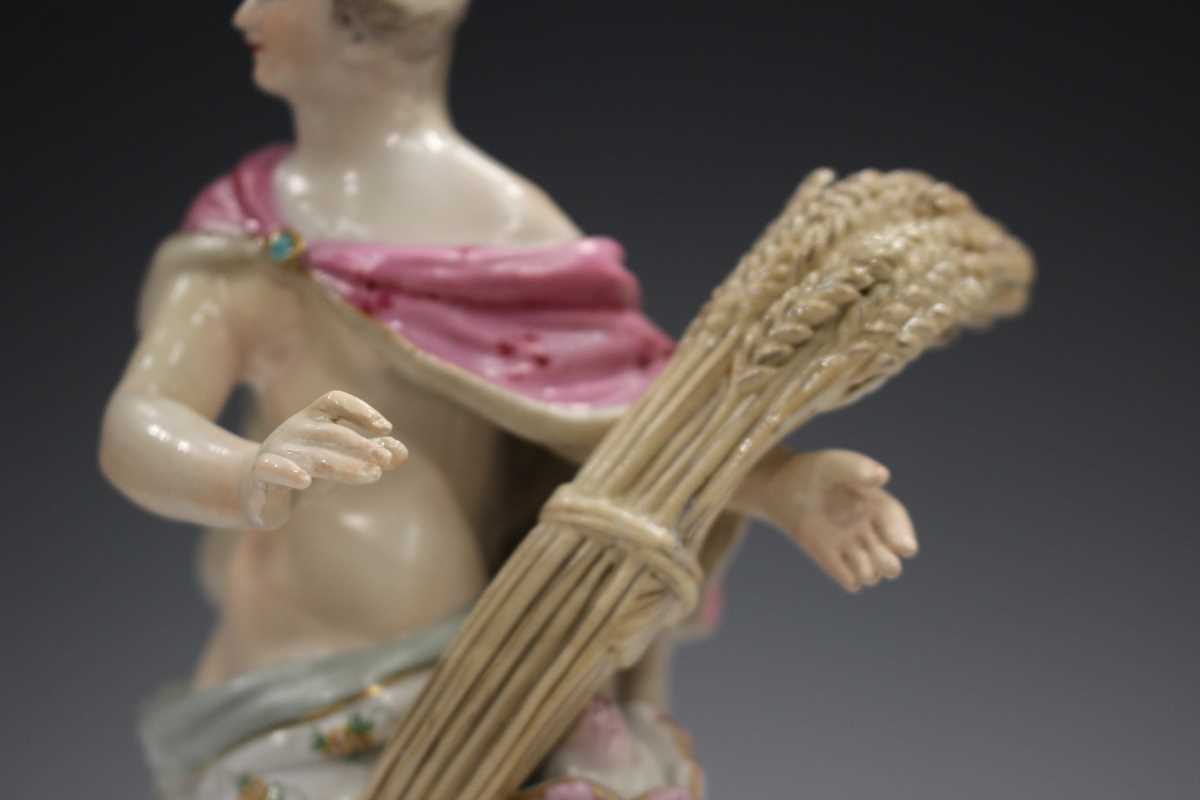 A Meissen figure allegorical of Summer, probably modelled after Meyer, late 19th century, the - Image 5 of 8
