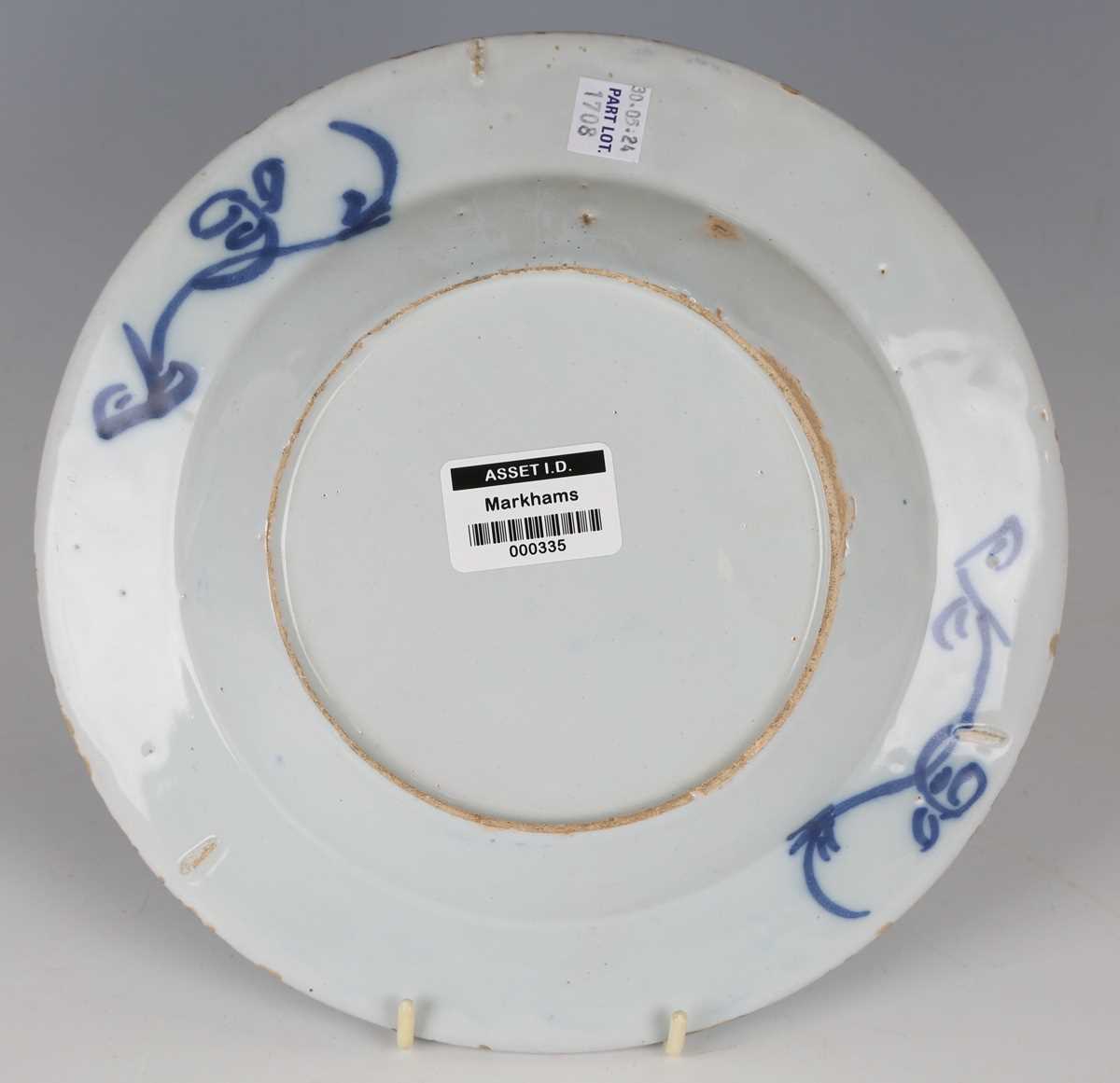 A London delft bowl, Lambeth, 1756-83, painted to the interior with the inscription 'Success To - Image 10 of 10