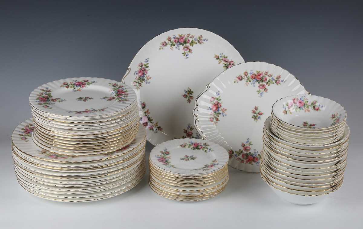 A Royal Albert Moss Rose pattern part service, including two tureens and one cover, two graduated - Image 2 of 5