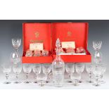 A set of twelve Royal Brierley Coventry pattern large wine glasses, height 15cm, together with a