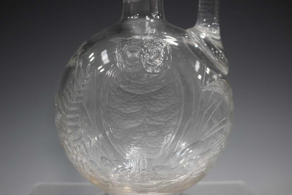 A pair of decanters and stoppers, early 20th century, each with an overall strawberry diamond - Image 2 of 4