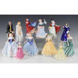 Four Royal Doulton Classics Figures of the Year, comprising Melissa 2001, HN3977, Sarah 2002,