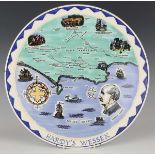 A Poole Pottery limited edition Hardy's Wessex charger, dated 1968, No. 14 of 250, decorated with