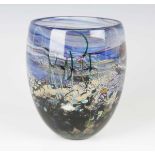An Anthony Stern studio glass vase, contemporary, in a Seascapes design, engraved mark to base,