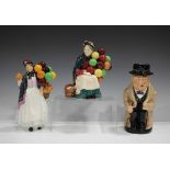 Two Royal Doulton figures, comprising Biddy Pennyfarthing, HN1843, and The Old Balloon Seller,