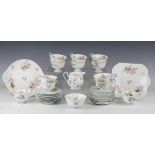 A Shelley Wild Flowers pattern part service, comprising twelve teacups and saucers, twelve tea