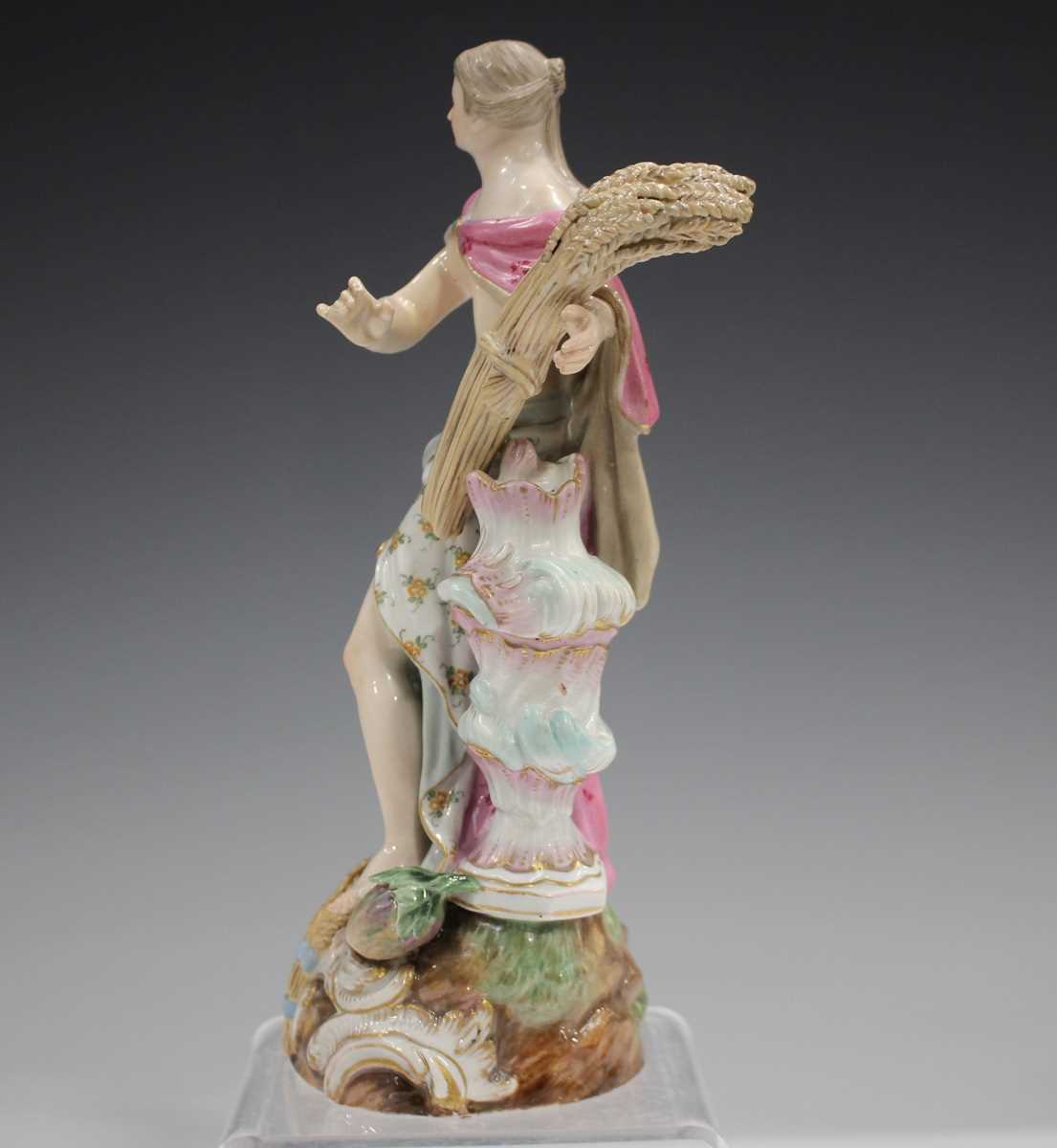 A Meissen figure allegorical of Summer, probably modelled after Meyer, late 19th century, the - Image 2 of 8