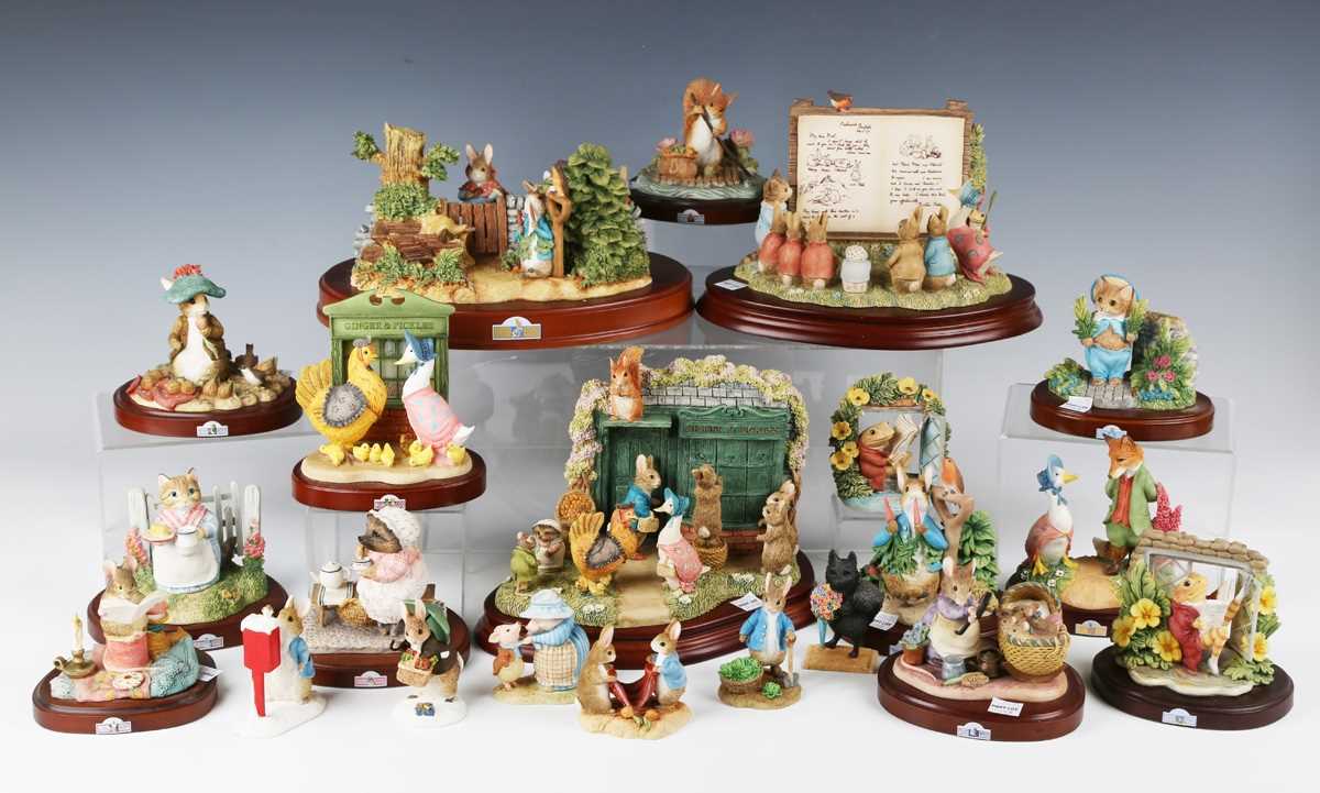 Three Border Fine Arts limited edition Beatrix Potter tableaus, comprising The Tale of Ginger and