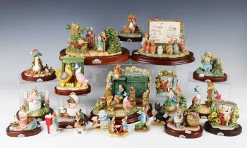 Three Border Fine Arts limited edition Beatrix Potter tableaus, comprising The Tale of Ginger and