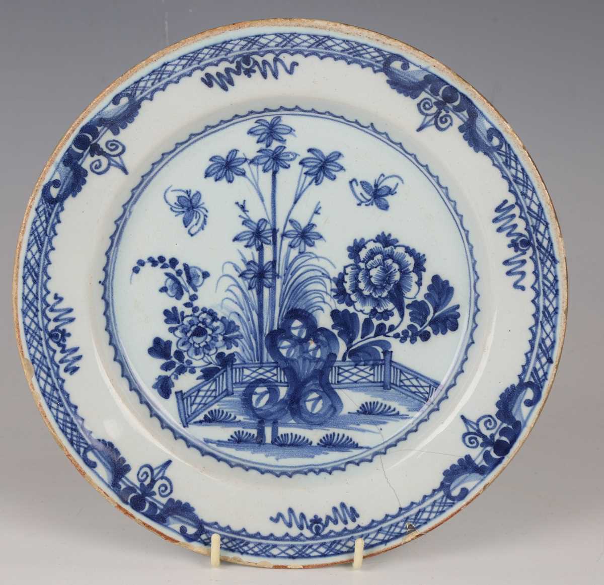 A London delft bowl, Lambeth, 1756-83, painted to the interior with the inscription 'Success To - Image 7 of 10