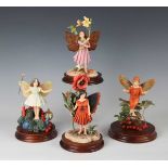 Four Border Fine Arts Flower Fairies Collection limited edition figures, each from an edition of