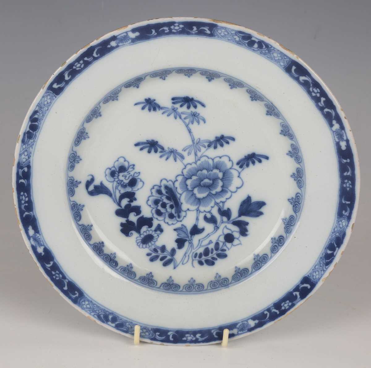 A London delft bowl, Lambeth, 1756-83, painted to the interior with the inscription 'Success To - Image 9 of 10
