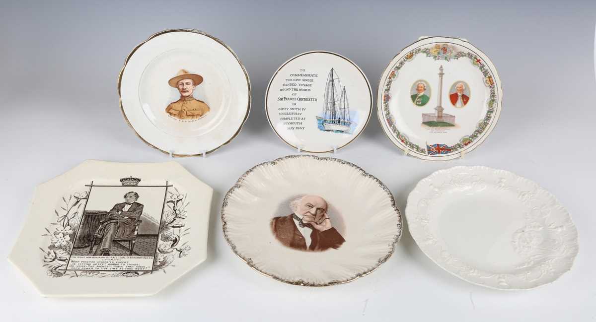 A group of commemorative pottery, 19th and 20th century, including a John Wesley circular plaque - Image 9 of 10