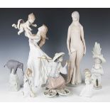 A large Lladro figure My Little Sweetie, No. 6858, height 46cm, a similar sized Lladro female nude