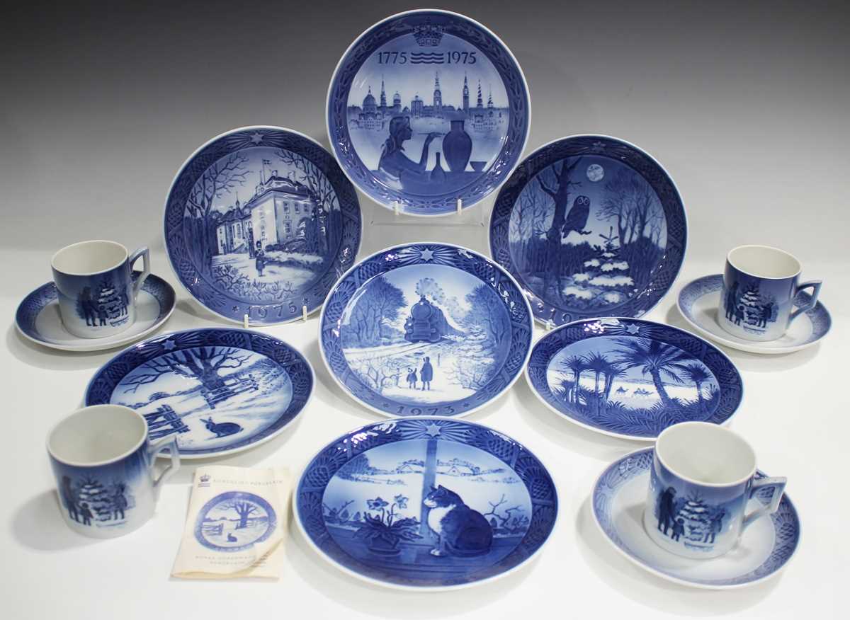 Six Royal Copenhagen Christmas plates, dated from 1970 to 1975 inclusive, together with a similar - Image 2 of 2