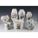 A group of Portmeirion Botanic Garden pattern wares, including a three-piece teaset, boxed, four