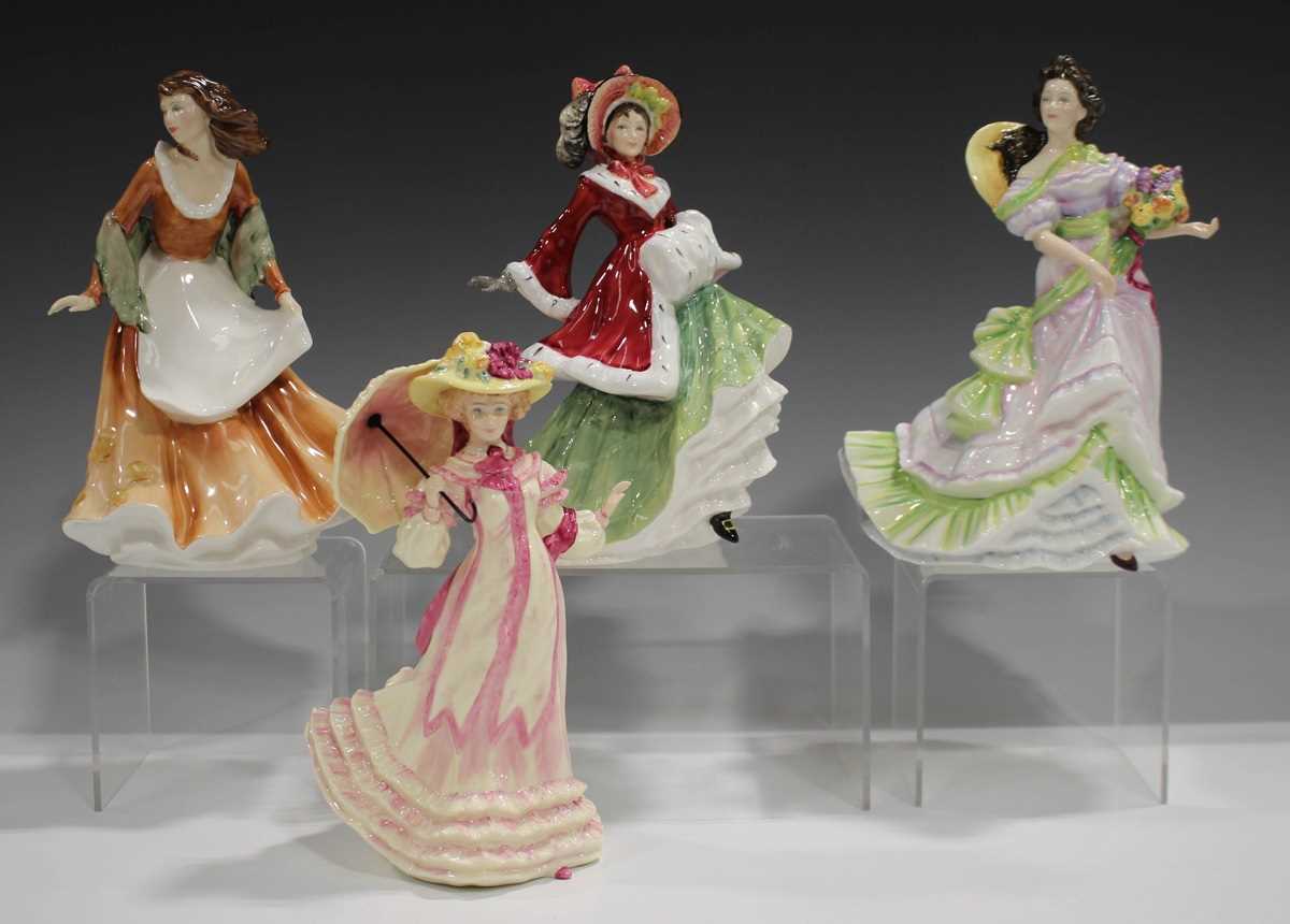 Thirteen Royal Doulton figures, comprising Wintertime, HN3622, Autumntime, HN3231, Summertime, - Image 2 of 2