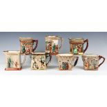 Six Royal Doulton relief moulded series ware Dickens related jugs, comprising The Pickwick Papers,