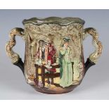 A Royal Doulton limited edition The Apothecary two-handled loving cup, No. 4 of 600, green printed