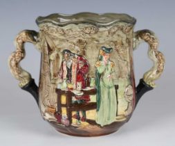 A Royal Doulton limited edition The Apothecary two-handled loving cup, No. 4 of 600, green printed