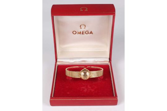 An Omega Ladymatic 18ct gold and diamond set lady’s bracelet wristwatch with signed and jewelled 661 - Image 6 of 6