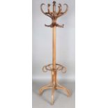 A mid-20th century bentwood hall stand, height 200cm.