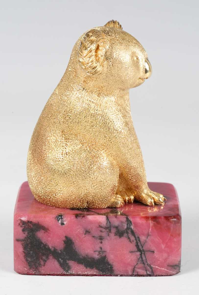 A mid-20th century Australian gold model of a koala bear by S.A. Schagen, detailed 'S.A. Schagen - Image 16 of 24