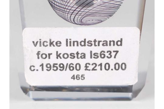 A Kosta glass vase, designed 1950s by Vicke Lindstrand, of flared canted square shape, the clear - Image 5 of 7