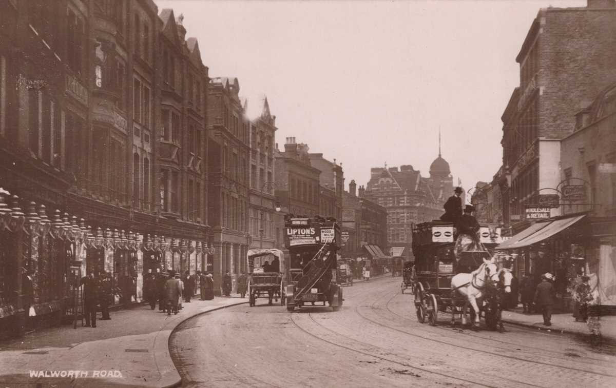 SOUTHWARK. An album containing approximately 105 postcards of Southwark, London, including - Image 10 of 13