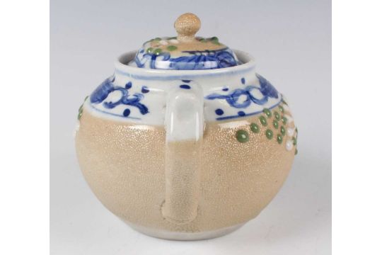 A Chinese blue and white porcelain teapot and cover, late 19th century, painted with scrolling - Image 54 of 60