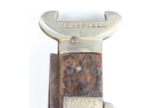 A late Victorian Spratt's Patent combination shooting knife and cartridge extractor tool with nickel - Image 3 of 9