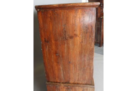 A George I provincial walnut chest-on-stand, the two short and four long drawers with original brass - Image 6 of 12