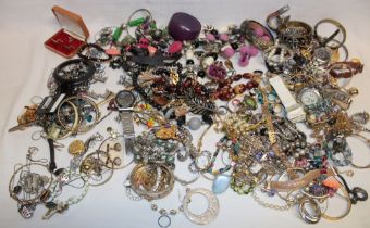 A large selection of various costume jewellery etc.