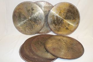 Twelve various 16" metal polyphon discs