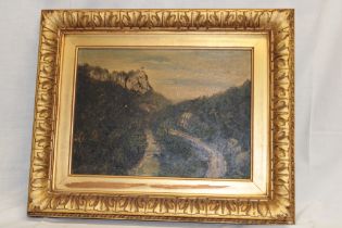 H** Fox - oil on board Valley landscape, signed and dated 1920,