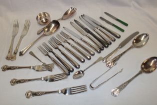 A selection of various good quality silver-plated table cutlery, condiment cutlery etc.