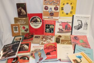 A selection of gramophone and phonograph collecting books including The Fabulous Phonograph,