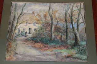 M** Shone - watercolour "Church Cove, The Lizard", signed,