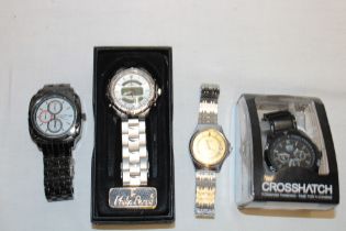 Four various boxed gents wrist watches including Master Time,