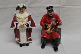 Two Royal Doulton china figures "Past Glory and The Mayor"