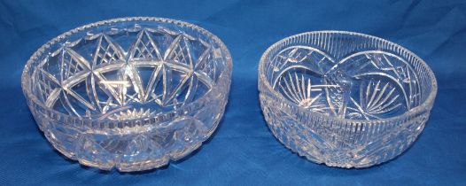 A Waterford cut-glass circular bowl,