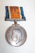 A British War medal awarded to No. 9815 Pte. P. J.