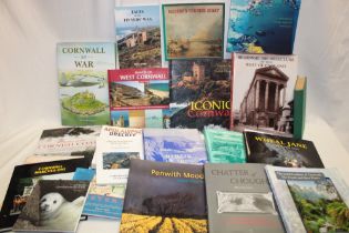 Various Cornish related volumes including Mysteries of the Cornish Coast, Gardens of Cornwall,