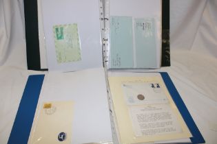 A folder album containing a documented collection of Israel aerograms and a folder album of Israel