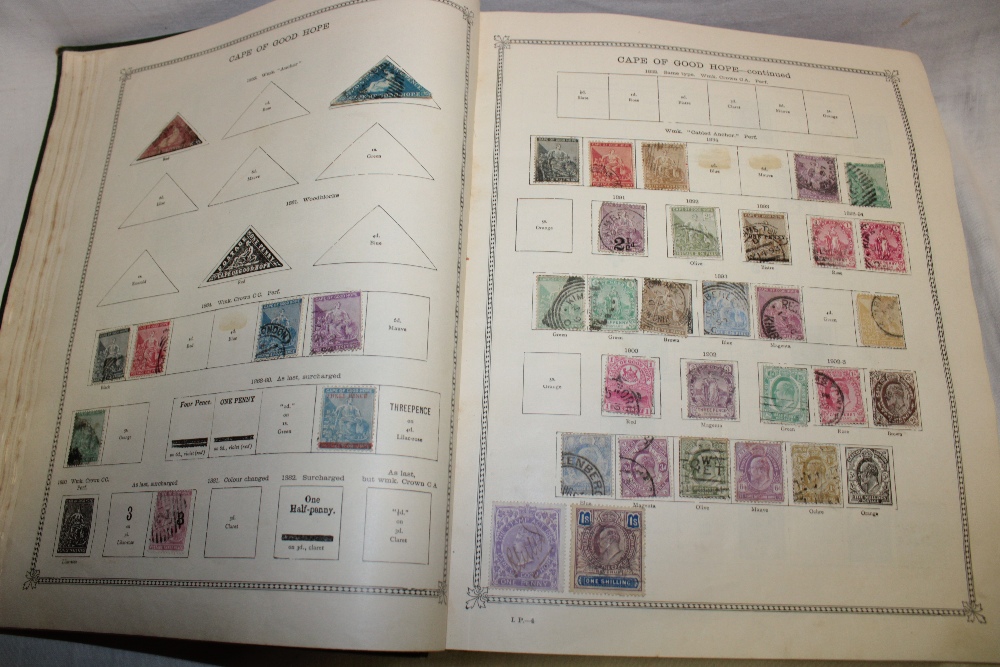 An old Ideal stamp album containing a collection of GB and Foreign stamps,