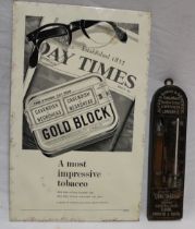 An old advertising thermometer for "Alfred Rowan & Brother London - Fluids,