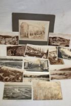 An early photographic Cornish postcard of a group gathering,